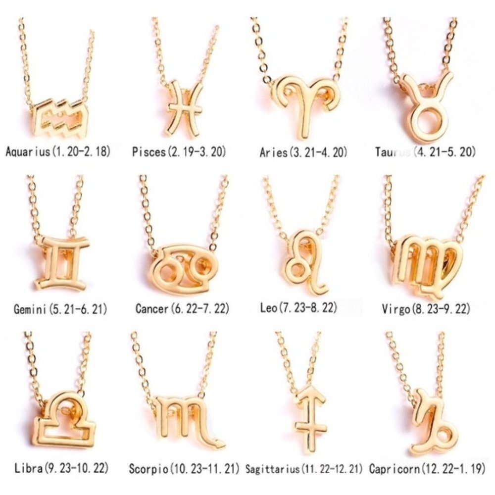 Zodiac Charm Pedant Necklace by Golden Threads … - Picture 2 of 11